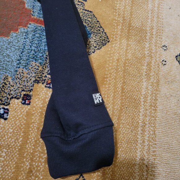 DKNY Donna Karen New York Quarter-Zip 1/4 Sweatshirt Black Medium DK31LK434 - Picture 6 of 9